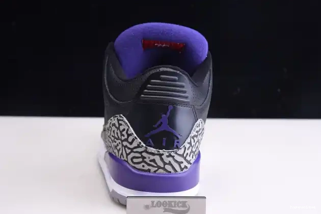 HYPE Black 3 Court CT8532-050 Jordan Air Retro Purple 0612
